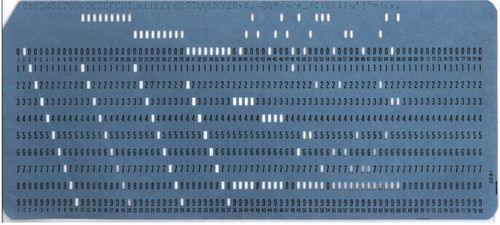 IBM 80-column punched card