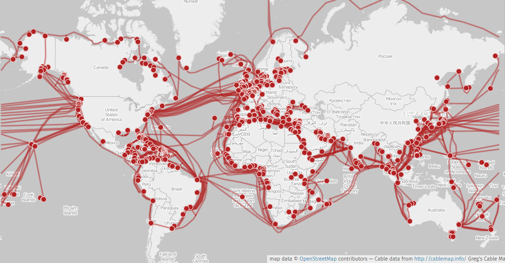 Submarine cable map, data by Greg Mahlknecht (<a href="https://creativecommons.org/licenses/by-sa/2.0">CC BY-SA 2.0</a>), via <a href="https://commons.wikimedia.org/wiki/File:Submarine_cable_map_umap.png">Wikimedia Commons</a>