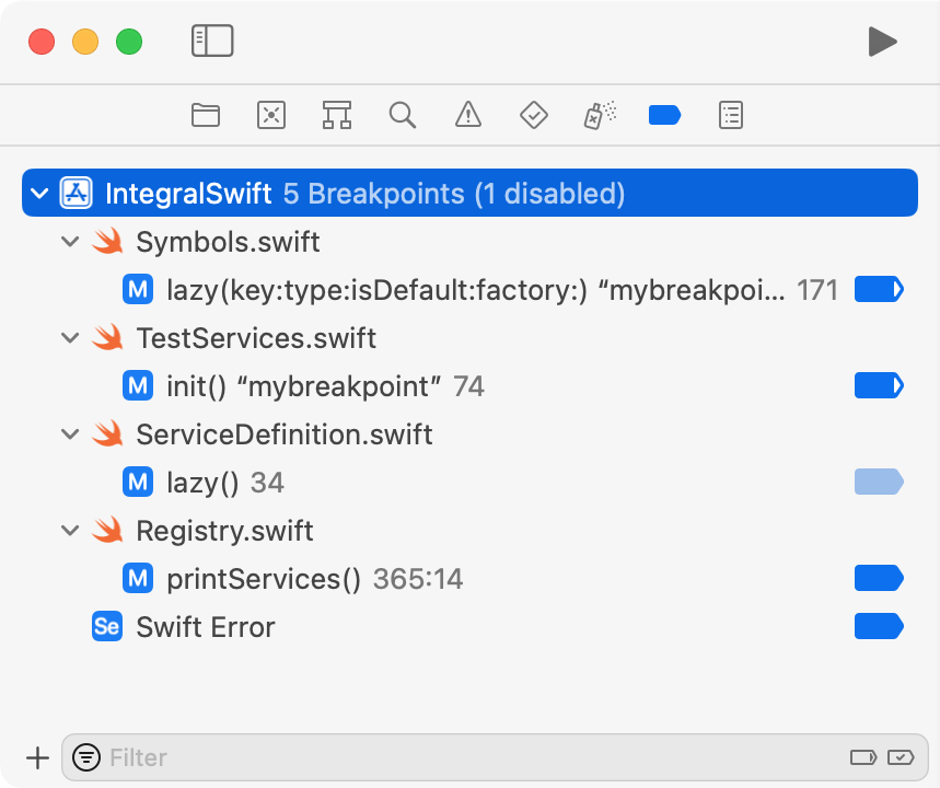 Navigator (Breakpoints)